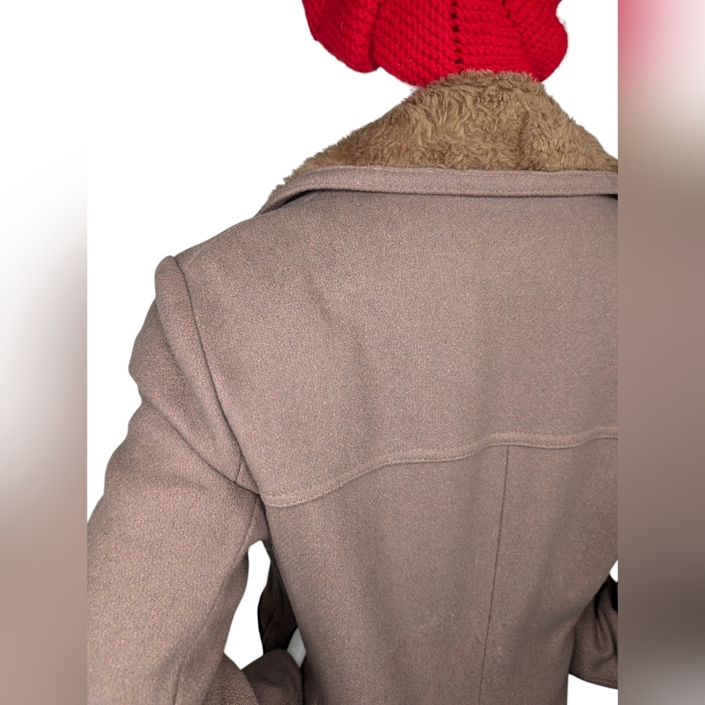 Vintage MacMor Canada Wool Coat With Faux Shearling Trim | Unisex | Medium - Picture 8 of 13